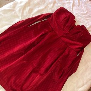 Cute Red Strapless Christmas Dress